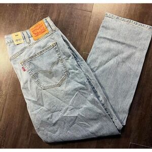 Levi's 541 Athletic Taper Jeans Mens 42x32 Light Wash Blue Stretch Denim NWT